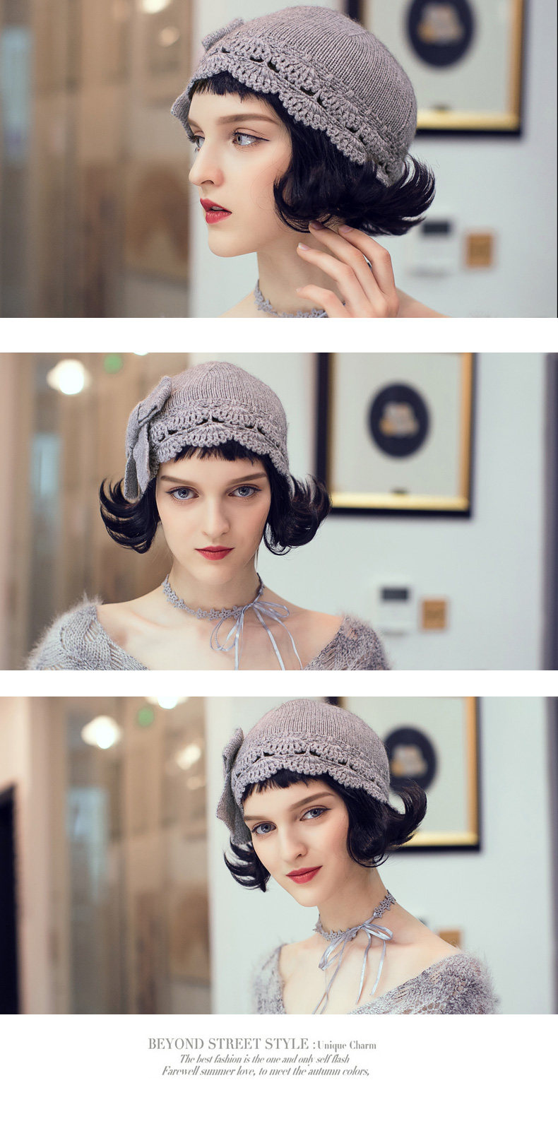 Chapeau pour femme en Melange de laine - Ref 3234287 Image 16