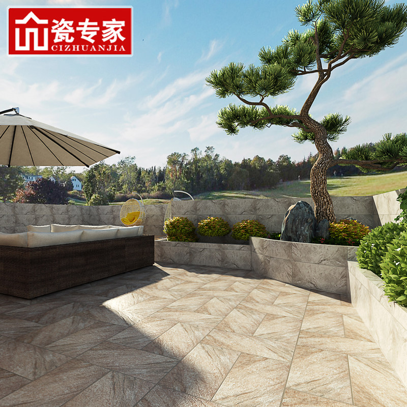 Outdoor garden Yard Floor Tiles Anti-Wear and Anti-freezing New Sino-American Press Balcony Terrace Garage Patio Full Tile