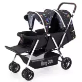 Металлическая складная коляска для близнецов, алюминиевый сплав