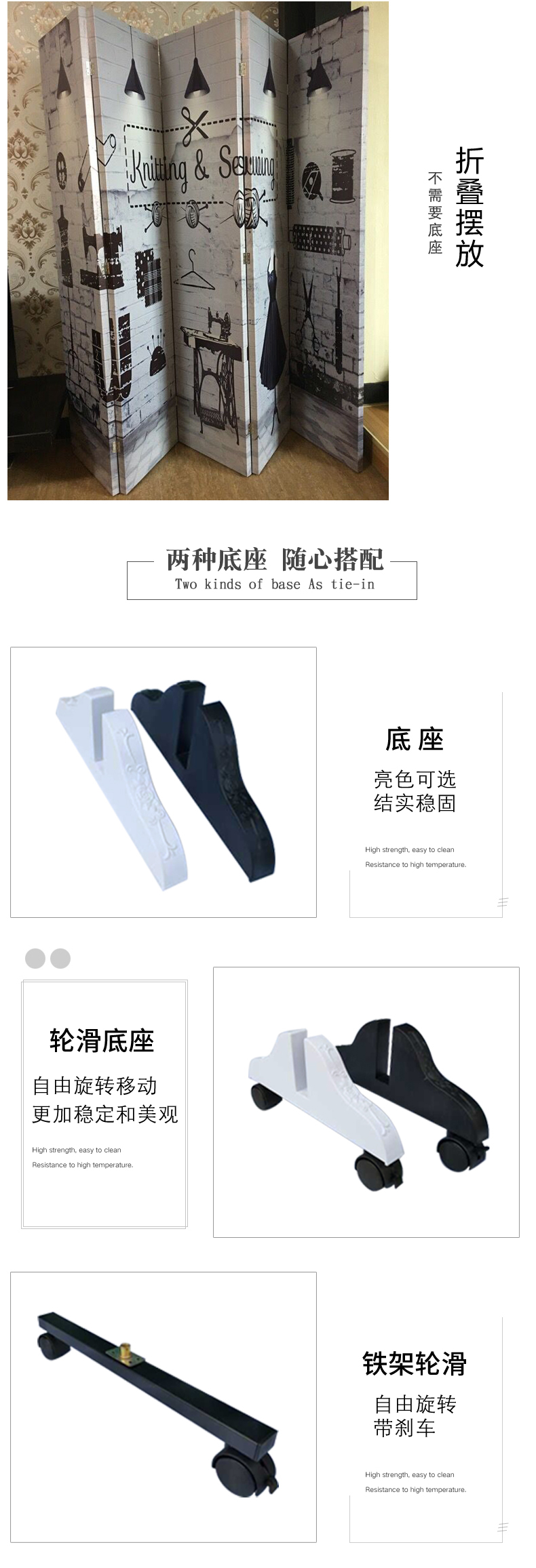 Phong cách châu Âu phòng khách phòng ngủ màn hình phân vùng đơn giản hiện đại phim hoạt hình flamingo hoa văn phòng hiên thời trang di động màn hình gấp - Màn hình / Cửa sổ bức bình phong