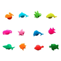 12 прямые наклейки зеленой морской рыбы