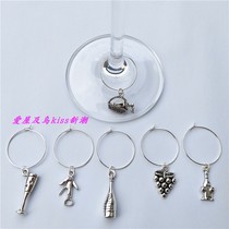 New metal red wine mark ring Christmas wine wine wine glass logo party CUP discriminator wine glass decoration label