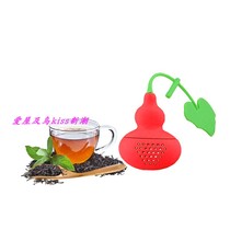 Environmental protection silicone small gourd tea maker creative small gourd tea breener silicone rose tea filter explosion model