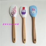 Силиконовый окрашенный скребок, кремовая палочка для смешивания, принт, стиль