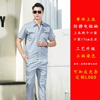 [Top] BDS-730 серые антистатические короткие рукава