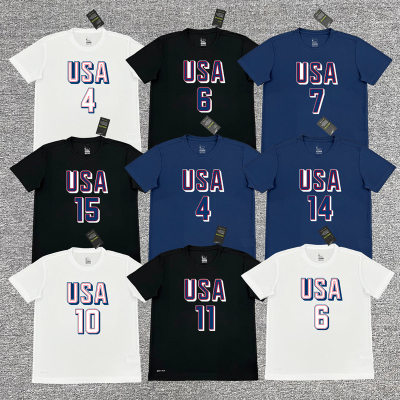 Captain America Curry Basketball Short-Sleeved James Jersey Edwards Training Clothes Tatum Durant T-Shirt