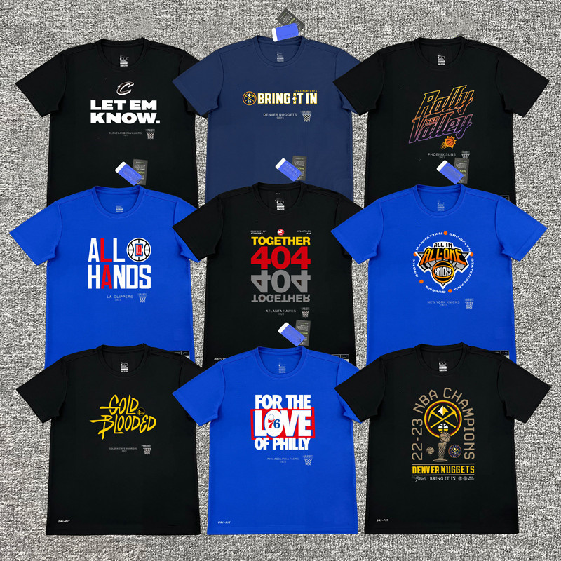 23 Playoff Warriors Basketball Short Sleeve Men's Heat Training Uniforms Nuggets Shooting Warm-Up Basketball Uniforms Quick-Drying 23 Playoff Warriors Basketball Short Sleeve Men's Heat Training Uniforms Nuggets Shooting Warm-Up Basketball Uniforms Quick-Drying