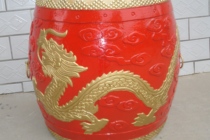 Secours Dragon Drum Sculpture Dragon Hall Drum 18 Inch Relief Golden Dragon Drum Cow Leather Drum With Spot Can Do