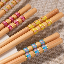Chopsticks Family 2021 New hand dedicated Parent-child One chopstick High-end Mildew-proof Anti-slip bamboo chopsticks distinguish members