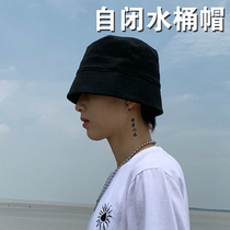 Self-closed cap big head circumference fisherman hat face small tide cool handsome hat man bucket hat spring summer autumn pure color casual