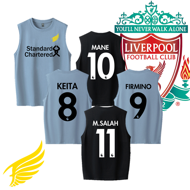 Champions League Liverpool Jersey Salah Mane New Pure Cotton Sleeveless T-Shirt Personalized Sports Large Size Vest T-Shirt