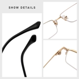 Очки в полуоправе с золотой оправой для мужчин, близорукость, сверхлегкие, маленькое лицо, оправа для глаз из чистого титана для мужчин, могут быть оснащены рецептурным антисиним светом