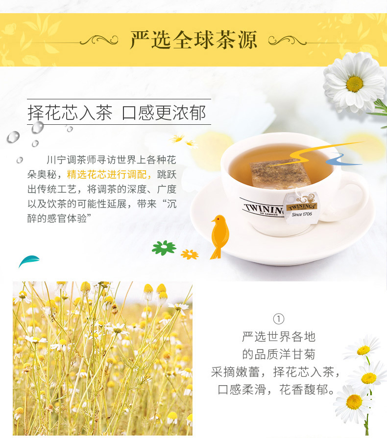 TWININGS川宁香宁洋甘菊花草茶