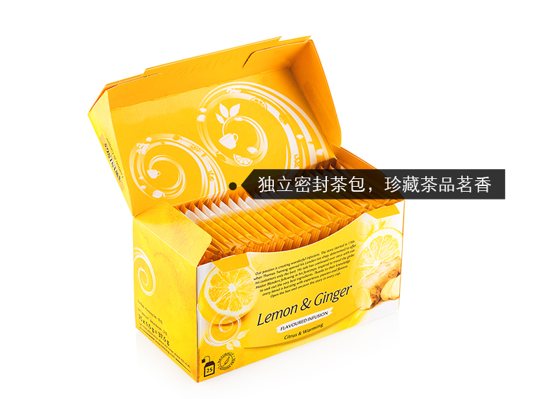 英国顶级茶品牌 川宁 柠檬干姜茶花草茶 25片 适合秋冬 图4
