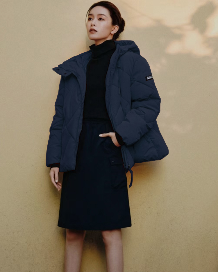 2023 Autumn Winter French Cotton Clothing Lady Outdoor Comfort Fashion Elastic Soft Warm Jacket AC615 AC614 AC614-Taobao