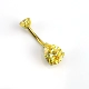 В форме капли, с цирконом, желтый, диаметр/размер 1.6, 10mm, 64v