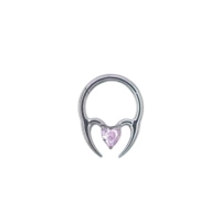С цирконом, розовый, диаметр/размер 1.2, 1.2mm, 8mm, длина 8мм