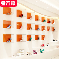 Showroom wall display props shoe store sports shoes display rack acrylic shoe support clothing store bag rack rack