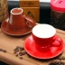 Hoa tulip tách cà phê cốc đặt logo tùy chỉnh gốm sản phẩm duy nhất Mỹ cappuccino latte cốc 280ml - Cà phê