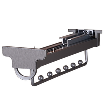 Pull-out clothes rail shallow cabinet top-mounted clothes rail wardrobe longitudinal telescopic clothes hanger vertical clothes pass hardware accessories