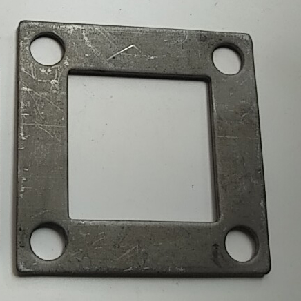 Zinc steel guardrail square bottom plate four holes fixed iron sheet iron plate guardrail fixed seat pre-buried iron plate welding iron sheet tube