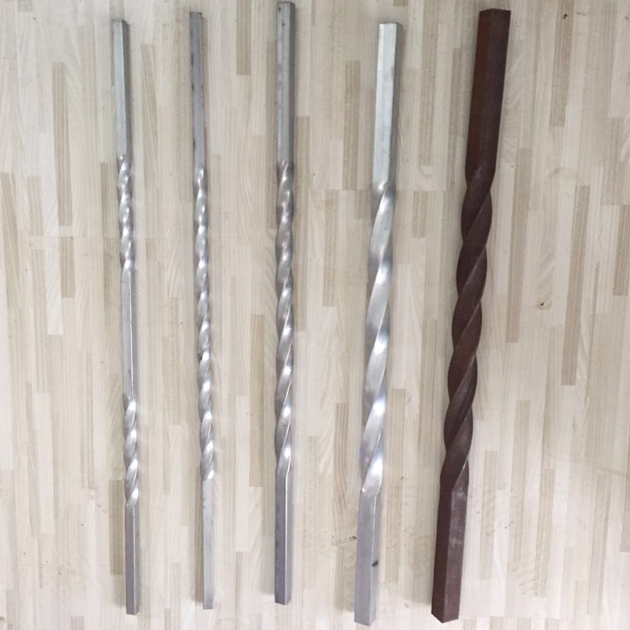 Wrought iron hollow twisted tube Twist tube Wrought iron fence accessories Iron flower accessories Twisted square tube Ladder flower accessories