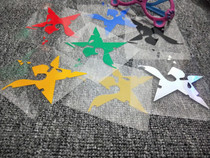 Retro electric motorcycle stickers Sticker Locomotive 5 Star Car Sticker Scratches retrofit with floral personality Reflective Lakflower