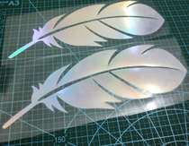 Cartoon Supplies Mesh Red Windows Electric Motorcycle Personality Appliquise Feather Appliquise Stickers Electric Car Stickers Waterproof