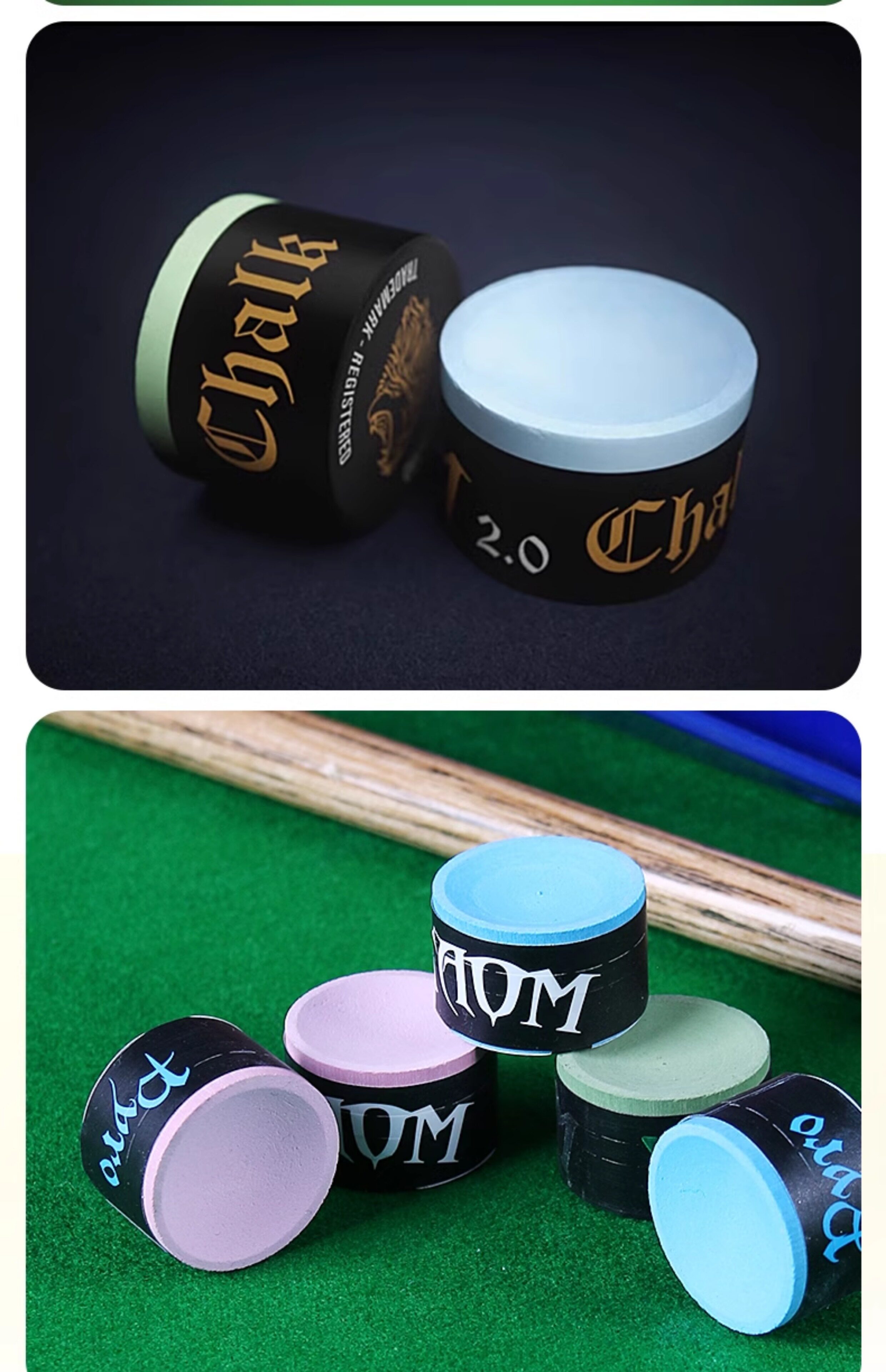 Мел для кия 【假一赔十】进口芬兰taom塔悟姆巧克粉台球职业中八斯诺克巧克粉