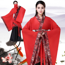  The state of etiquette with the same female ancient costume Hanfu Xuanji double winding dress stage ancient dance annual meeting performance costume red