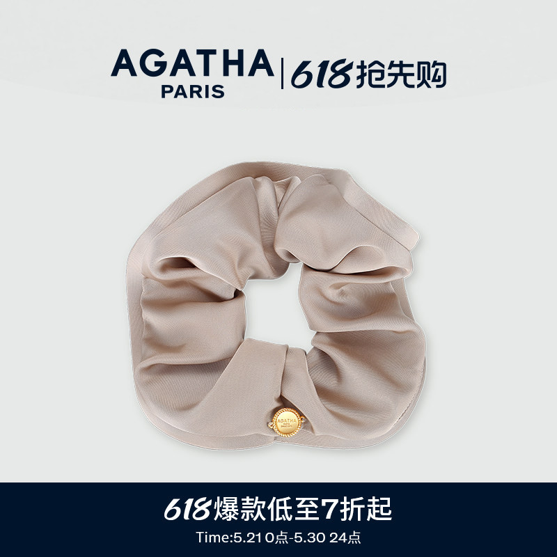 AGATHA Classic Hair Accessories Series Elegant Large Scrunchies Hair Ties Parisian Fashion Light Luxury