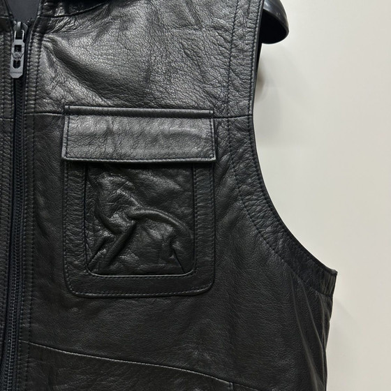真皮马甲海宁新款男士皮衣小牛皮短款连帽背心机车皮夹克坎肩外套