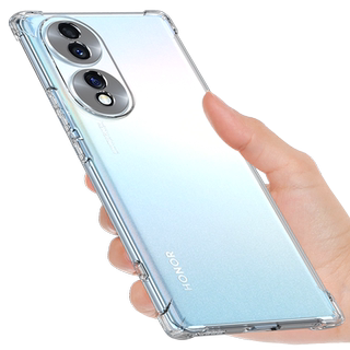 希凯适用荣耀70手机壳新款透明防摔华为70pro保护套荣耀80 80pro气囊80SE全包边70pro+硅胶honor软男女潮创意