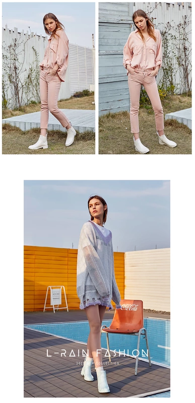 Heartfelt mưa NEW mưa khởi động nữ ống thấp mùa hè mới thời trang ngọt ngào màu sắc tươi sáng cao su giày non-slip giày không thấm nước bán bọc giày đi mưa