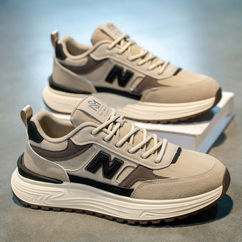 Putian Men's Shoes 2026 New Spring Versatile Casual Thick-Soled Youth Sports Height-Increasing Dad Sneakers Trendy Shoes