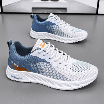 Men's Shoes 2026 New Winter Breathable Fly-Knit Mesh Shoes Casual Versatile Youth Running Sports Trendy Shoes