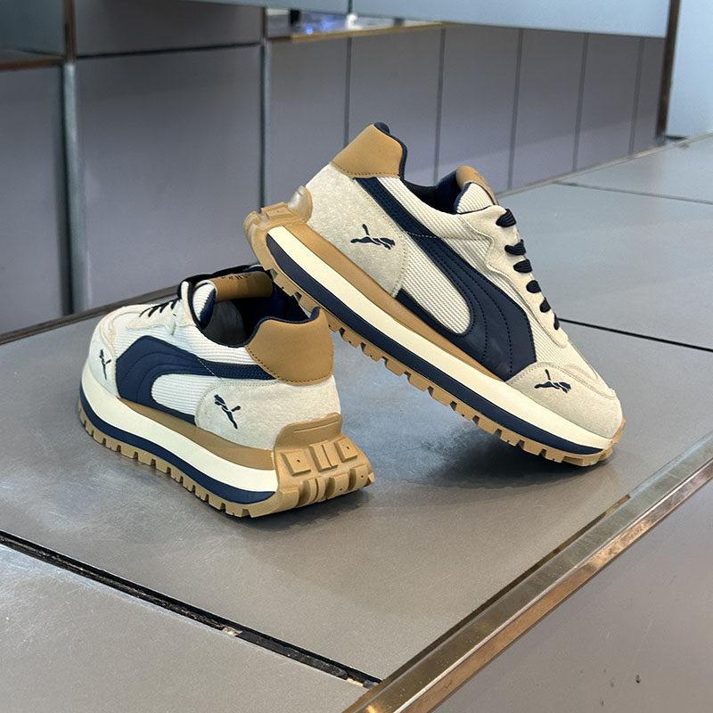 Trendy Men's Shoes Winter Versatile White Casual European Style Sneakers Men's Height-Increasing Dad Shoes Trendy Shoes