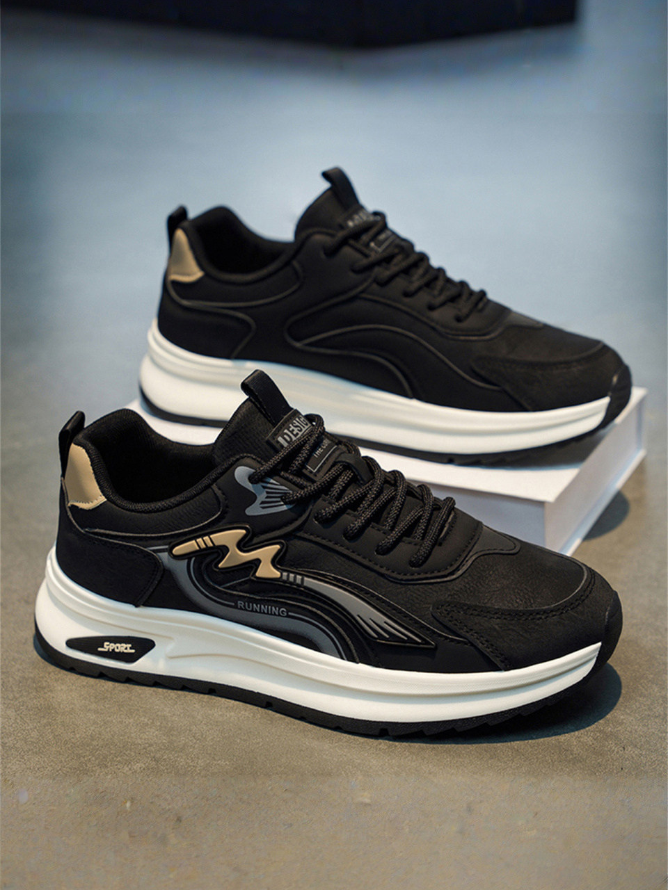 Men's Shoes 2026 New Spring Style Casual Thick-Soled Forrest Gump Shoes for Teenagers, Men's Non-Slip Running Sports Dad Shoes