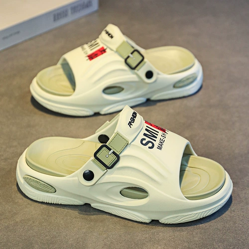 Летние нескользящие дезодорированные тапочки, спортивные пляжные сандалии на платформе, подходит для подростков