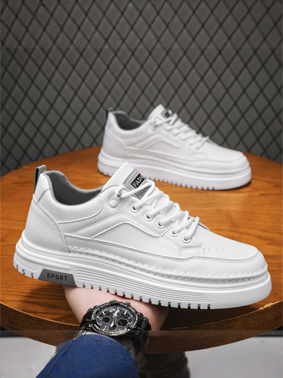 Chef Men's Shoes 2026 New Winter Kitchen Work Waterproof Non-Slip Shoes Men's Casual Height-Increasing Sports Trendy Shoes