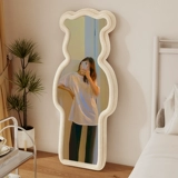 Ins ind wind -caperfece full -cody зеркало домашнее декоративное зеркало на стену зеркало зеркало сетка красная волна зеркало девушка