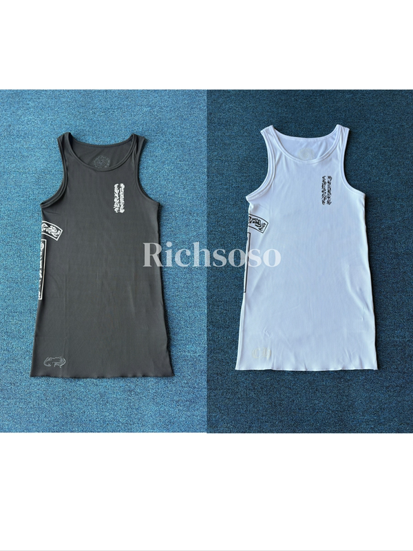 Ceiling T-Bar Sanskrit Knitted Sleeveless Slim-Fit Fitness Sports Tank Dress Unisex Tank Top