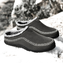 2021 new autumn and winter simple style thick sole non-slip youth couples casual home shoes cotton shoes cotton slippers size