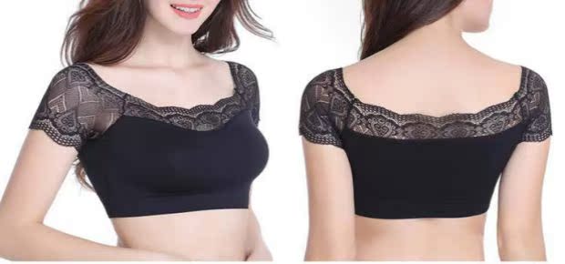 Tay áo ngắn chống ánh sáng thu thập thể thao quấn ngực ống áo sơ mi đồ lót phụ nữ với áo ngực áo lót ren áo ngực nội y cao cấp