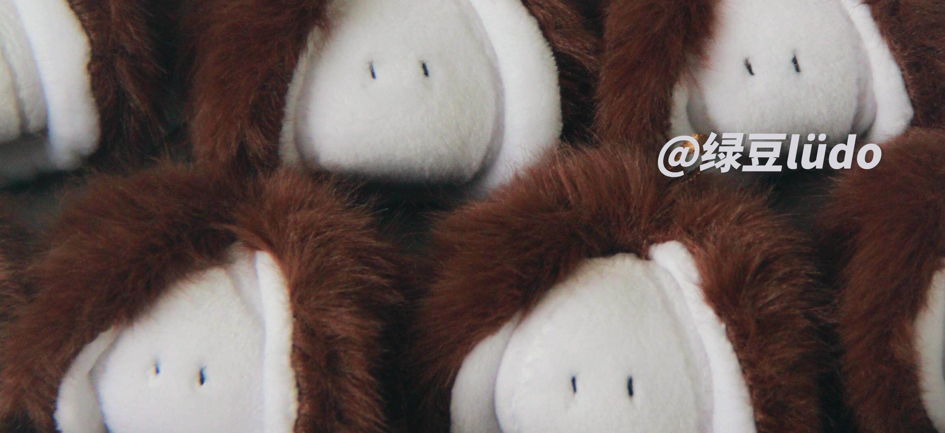 LUDO Bald Fruits Hairy Coconut Plush Keychain detail image