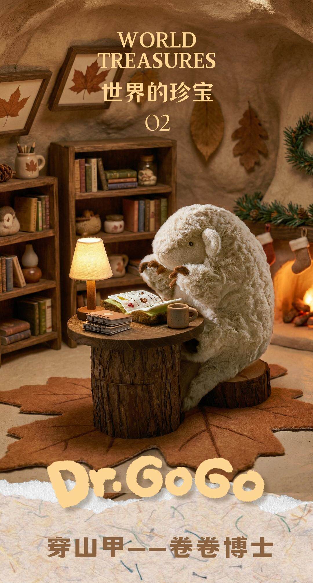 LUDO Dr. Curly Pangolin Plush Toy detail image