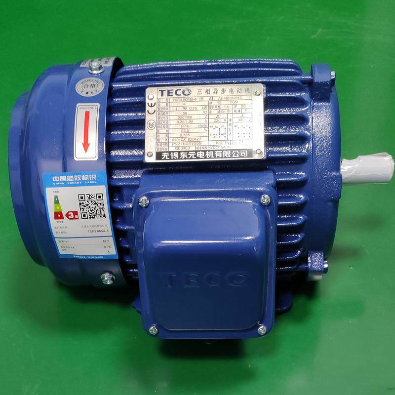TECO 1 5KW6P motor horizontal AC asynchronous low speed