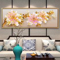 2022 New Diamond Painting Living Room Flower Blossom Rich Diamond Peony Embroidery Simple Modern Large Cross Embroidery 2021