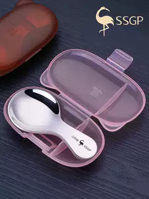 Germany three or four steel flagship store short handle portable small spoon 304 stainless steel children spoon creative cute tableware