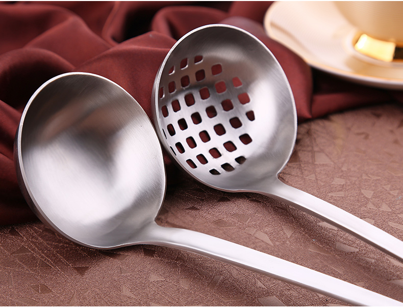 đèn nháy trang trí ngoài trời Nồi lẩu dày 304 muỗng inox súp colander tay cầm dài đặt bếp dụng cụ nhà bếp đồ dùng trong cửa hàng - Thiết bị sân khấu đèn led chiếu sáng ngoài trời